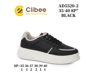 Кросівки дитячі Clibee AD5520-2 black 35-40