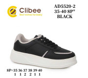 Кроссовки детские Clibee AD5520-2 black 35-40
