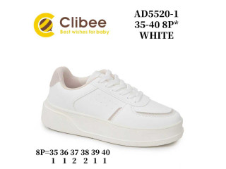 Кроссовки детские Clibee AD5520-1 white 35-40