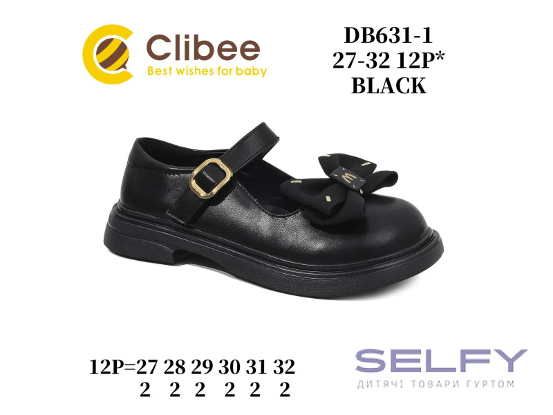 Туфлі Clibee DB631-1 black 27-32, Фото 1