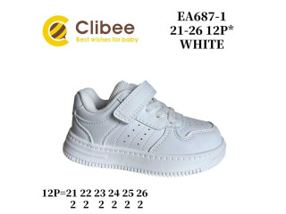 Кросівки дитячі Clibee EA687-1 white 21-26