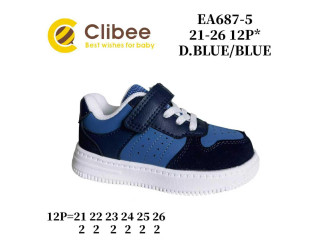 Кроссовки детские Clibee EA687-5 d.blue-blue 21-26