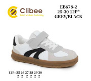 Кроссовки детские Clibee EB678-2 grey-black 25-30