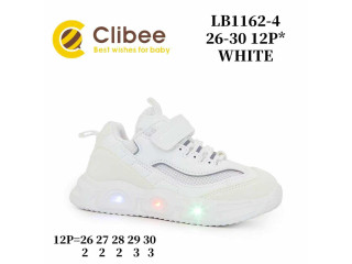 Кроссовки детские Clibee LB1162-4 white LED 26-30