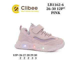 Кросівки дитячі Clibee LB1162-6 pink LED 26-30