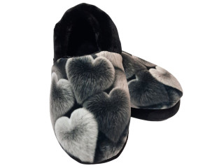 Тапочки Memory Waldi Home 30-37 чорні, сердечка