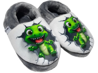 Тапочки Memory Waldi Home 24-29 сірі, динозавр