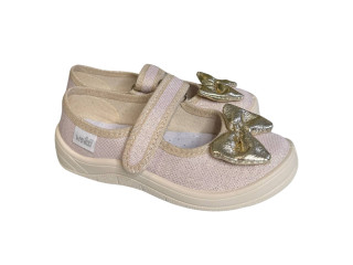 Аліна 24-30 беж, бежева підошва, бантик