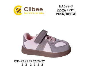 Кросівки дитячі Clibee EA688-3 pink-beige 22-26