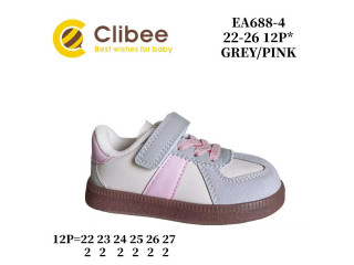 Кросівки дитячі Clibee EA688-4 grey-pink 22-26
