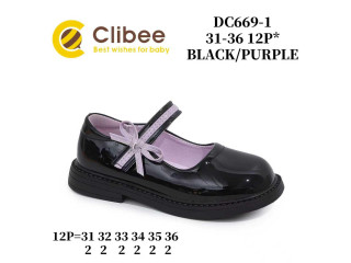 Туфлі Clibee DC669-1 black-purple 31-36