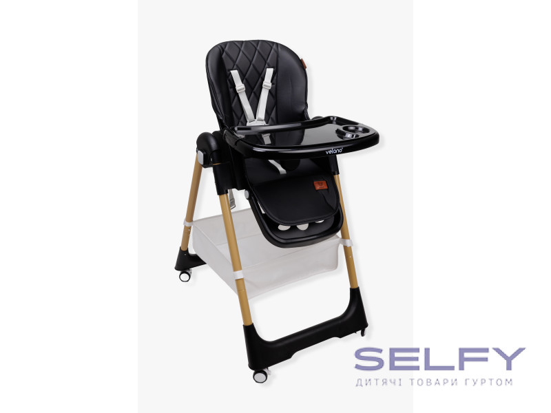 Стілець для годування дитини VELANO Nexi, black, Фото 1