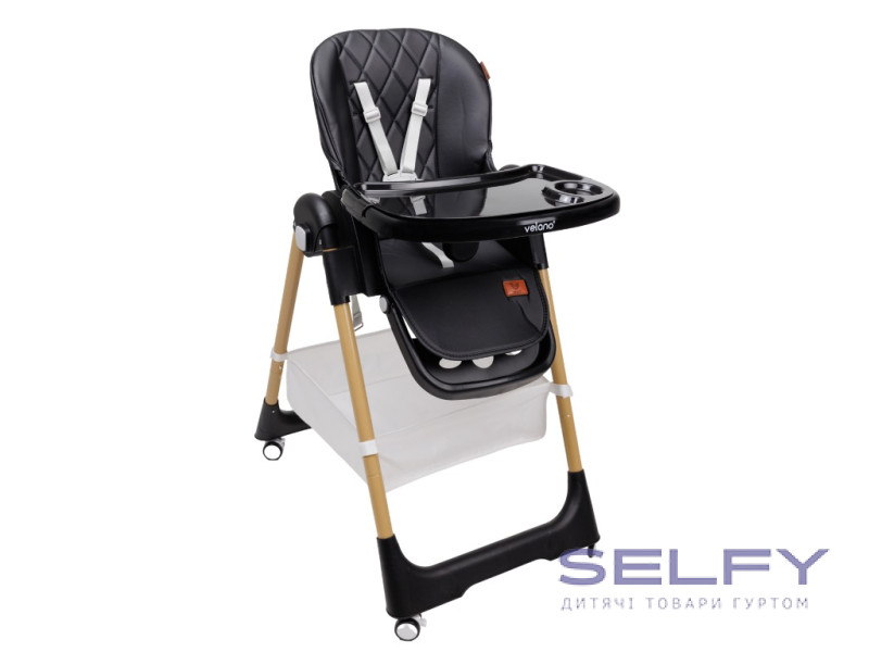 Стілець для годування дитини VELANO Nexi, black, Фото 1