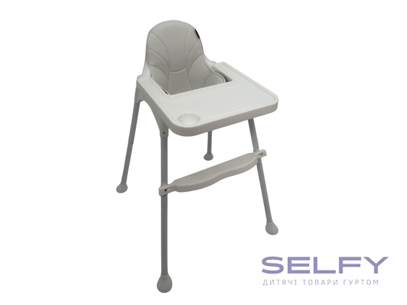 Стілець 2 в 1 для годування дитини VELANO Basic, white, Фото 1