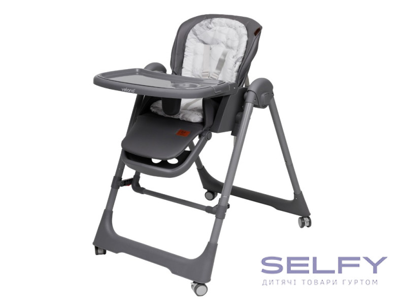Стілець-гойдалка для годування дитини 2 в 1 VELANO Nomi, black, Фото 1