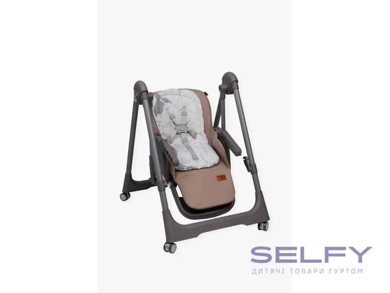 Стул-качалка для кормления ребенка 2 в 1 VELANO Nomi, brown, Фото 7