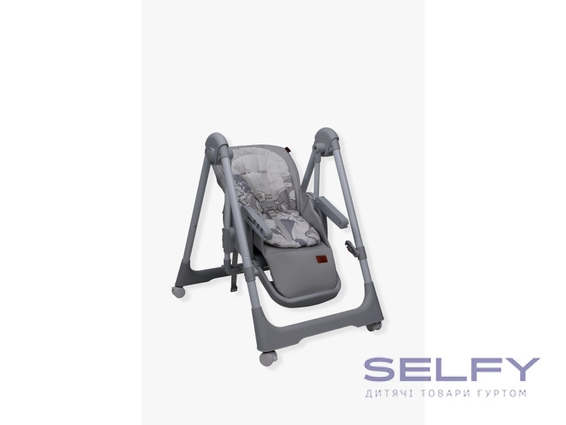 Стул-качалка для кормления ребенка 2 в 1 VELANO Nomi, light grey, Фото 9