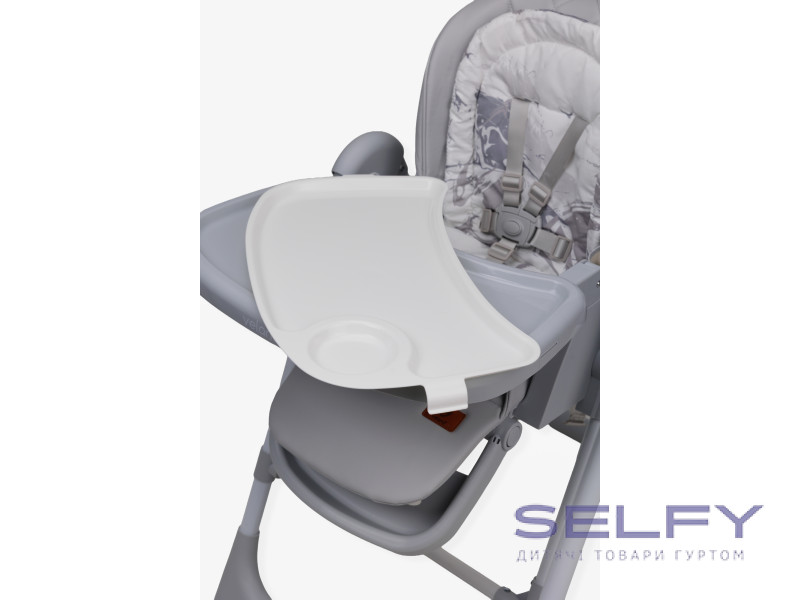 Стілець-гойдалка для годування дитини 2 в 1 VELANO Nomi, light grey, Фото 3