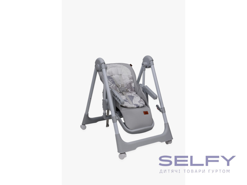 Стілець-гойдалка для годування дитини 2 в 1 VELANO Nomi, light grey, Фото 8