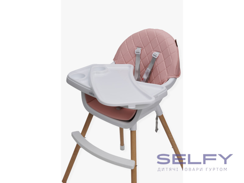 Стул для кормления ребенка 2 в 1 VELANO Evo, pink, Фото 12