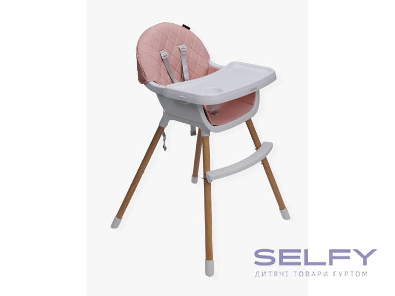 Стул для кормления ребенка 2 в 1 VELANO Evo, pink, Фото 3