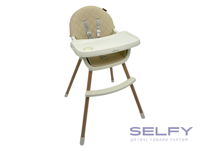 Стілець для годування дитини 2 в 1 VELANO Evo, beige, Фото 1