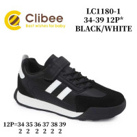 Кросівки дитячі Clibee LC1180-1 black-white 34-39