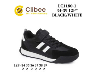 Кросівки дитячі Clibee LC1180-1 black-white 34-39