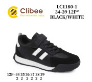 Кросівки дитячі Clibee LC1180-1 black-white 34-39