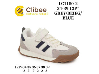 Кроссовки детские Clibee LC1180-2 grey-beieg-blue 34-39