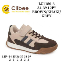 Кросівки дитячі Clibee LC1180-3 brown-khaki-grey 34-39