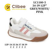 Кросівки дитячі Clibee LC1180-5 grey-white-pink 34-39