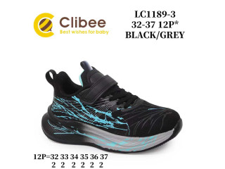 Кросівки дитячі Clibee LC1189-3 black-grey 32-37