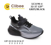 Кроссовки детские Clibee LC1190-4 grey-black 32-37
