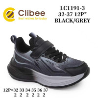 Кросівки дитячі Clibee LC1191-3 black-grey 32-37