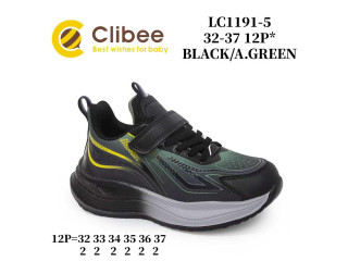 Кросівки дитячі Clibee LC1191-5 black-a.green 32-37