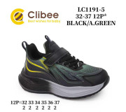 Кроссовки детские Clibee LC1191-5 black-a.green 32-37