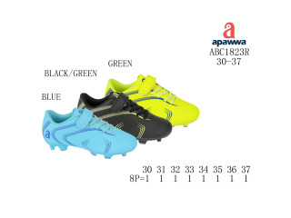 Футбольні бутси дитячі Apawwa ABC1823R black-green 30-37