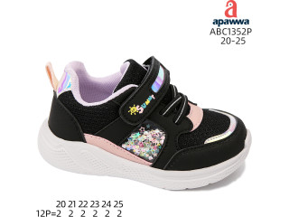 Кроссовки Apawwa ABC1352P black-purple 20-25