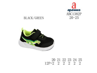 Кросівки Apawwa ABC1382P black-green 20-25