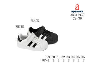 Кроссовки детские Apawwa ABC1793R black 29-36