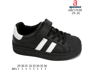 Кроссовки детские Apawwa ABC1793R black 29-36