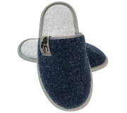 Тапочки Memory Waldi Home 30-37 сині, натуральна вовна