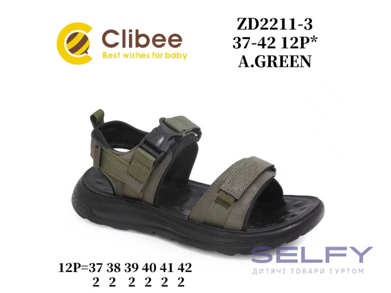Босоніжки дитячі Clibee ZD2211-3 a.green 37-42, Фото 1