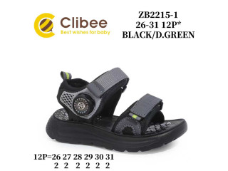 Босоножки детские Clibee ZB2215-1 black-d.green 26-31