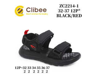 Босоніжки дитячі Clibee ZC2214-1 black-red 32-37