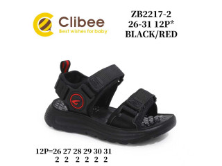 Босоніжки дитячі Clibee ZB2217-2 black-red 26-31