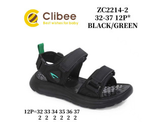 Босоніжки дитячі Clibee ZC2214-2 black-green 32-37