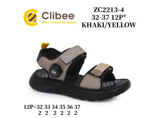 Босоніжки дитячі Clibee ZC2213-4 khaki-yellow 32-37