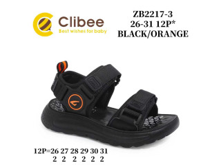 Босоніжки дитячі Clibee ZB2217-3 black-orange 26-31